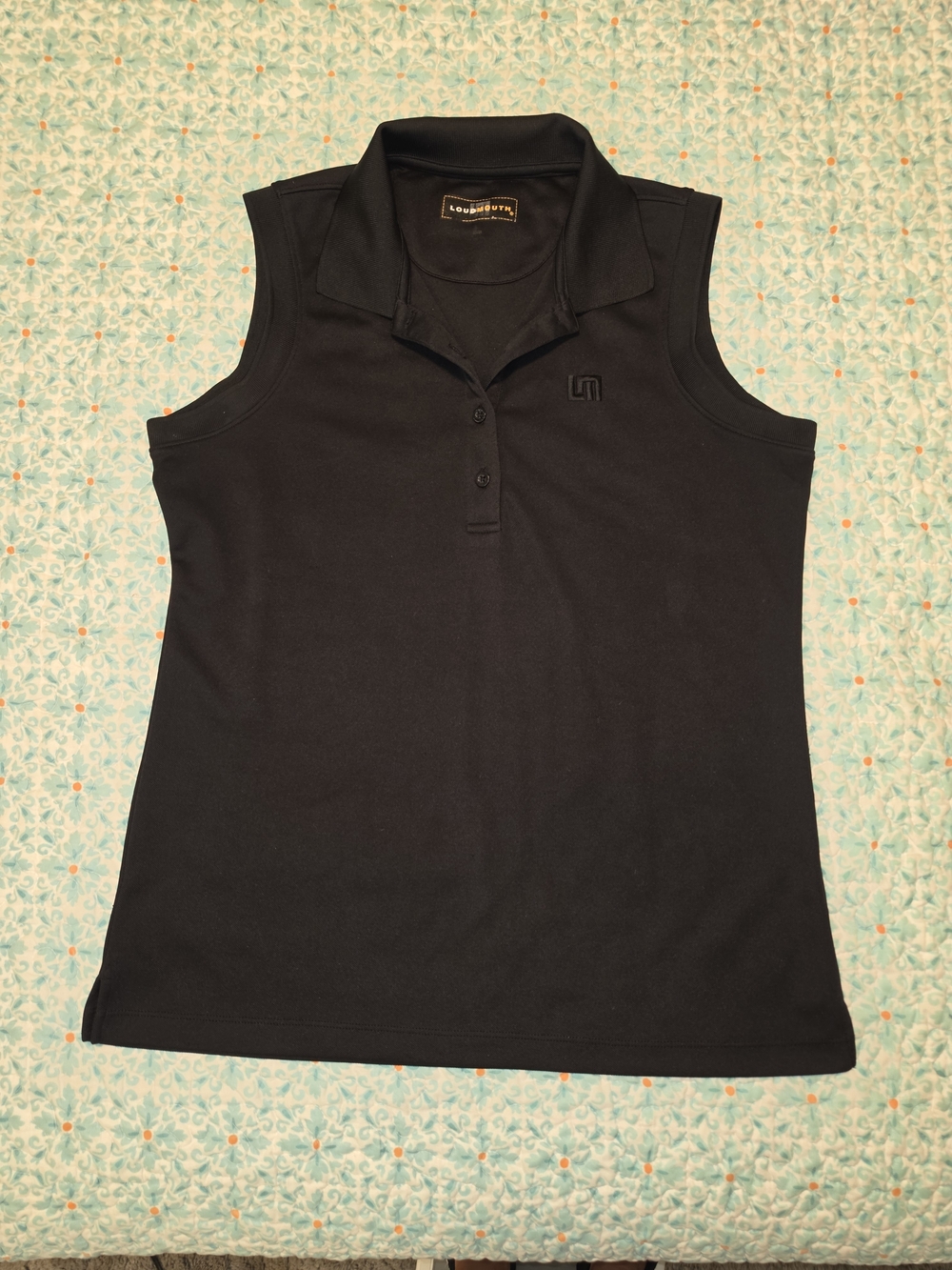 Loudmouth Women's Black Sleeveless Polo Tank